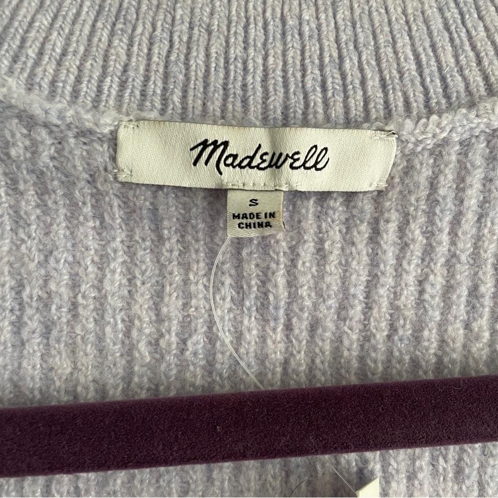 NWT Madewell Lavender Sweater | Size Small - Picture 2 of 4